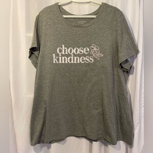 Lane Bryant Gray 'Choose Kindness' Short Sleeve Tee